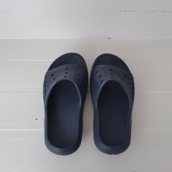 CROCS Sandals Navy Blue Women's 9 Men's 7 Slip On Shoes Summer - Picture 4 of 8